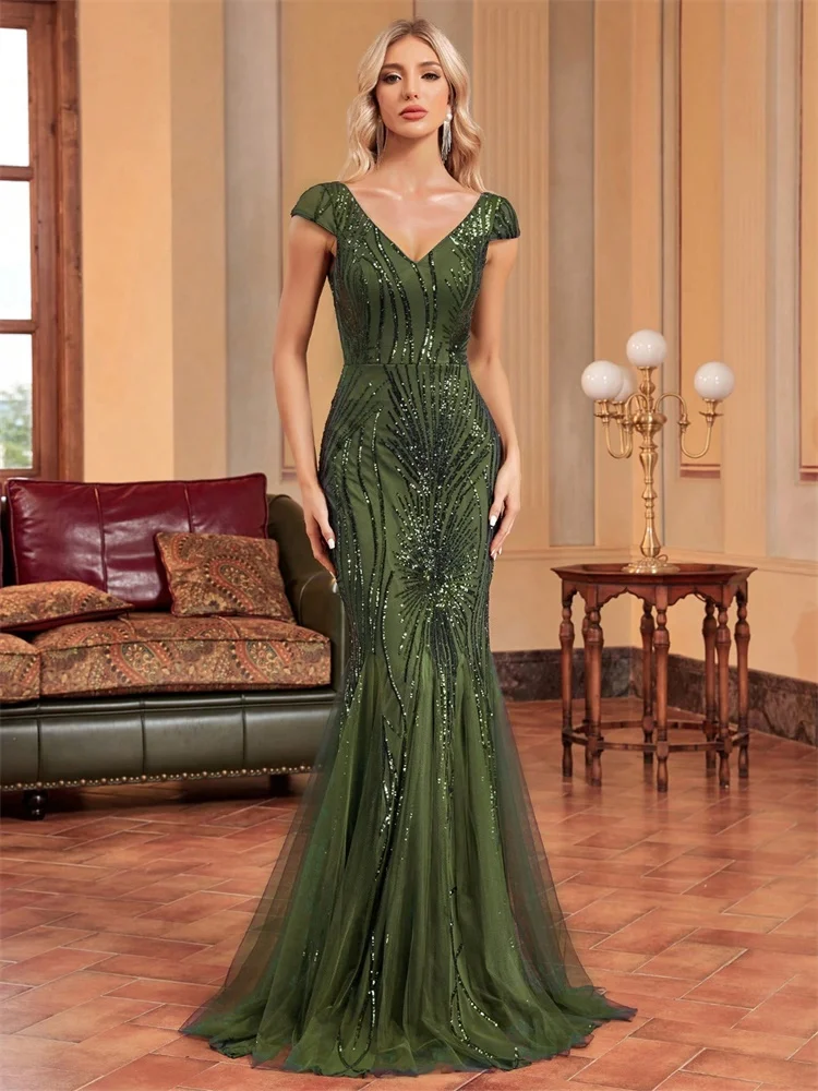 Lucyinlove Luxury Sleeveless V-neck Sequin Formal Evening Dress Women 2025 Elegant Mermaid Party Maxi Prom Arabia Cocktail Gowns
Lucyinlove Luxury Sleeveless V-neck Sequin Formal Evening Dress Women 2025 Elegant Mermaid Party Maxi Prom Arabia Cocktail Gowns