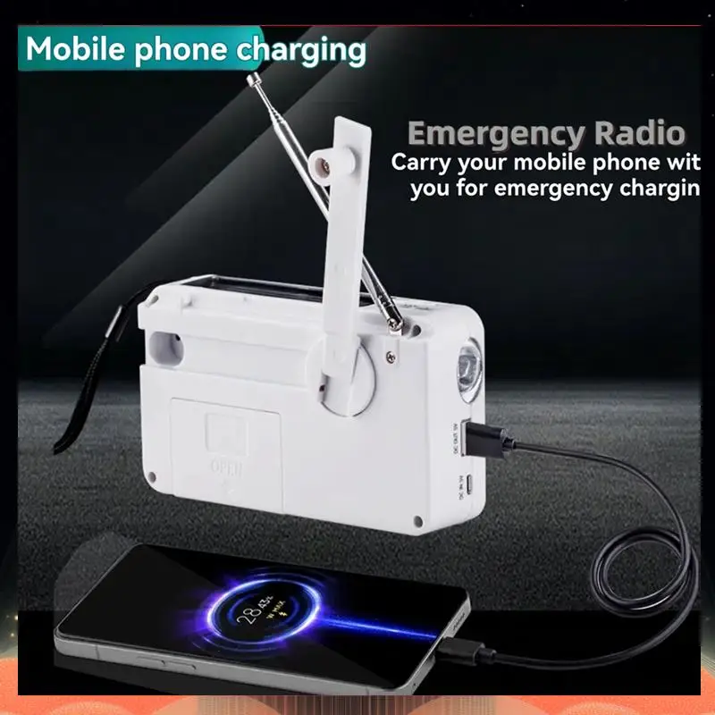 FM/AM Radio Solar Hand Crank Self Powered Radio Multifunctional Portable Emergency Radio With Flashlight-TCE
FM/AM Radio Solar Hand Crank Self Powered Radio Multifunctional Portable Emergency Radio With Flashlight-TCE
