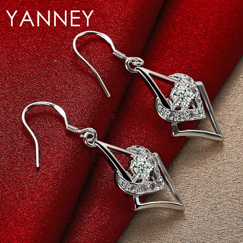 Luxury 40MM 925 Sterling Silver Beautiful Zircon Earrings Jewelry For Women Wedding Engagement Party Jewelry Accessories
Luxury 40MM 925 Sterling Silver Beautiful Zircon Earrings Jewelry For Women Wedding Engagement Party Jewelry Accessories