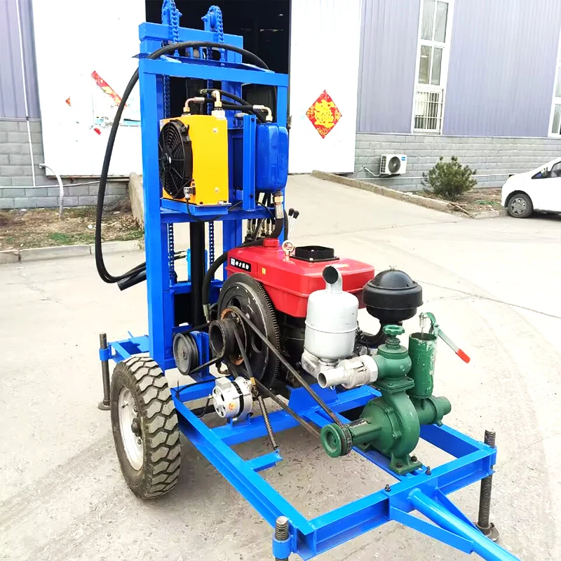 Customized water well drill rig the drilling machine hydraulic system ensures smooth operation 150m depth and 25HP engine
Customized water well drill rig the drilling machine hydraulic system ensures smooth operation 150m depth and 25HP engine
