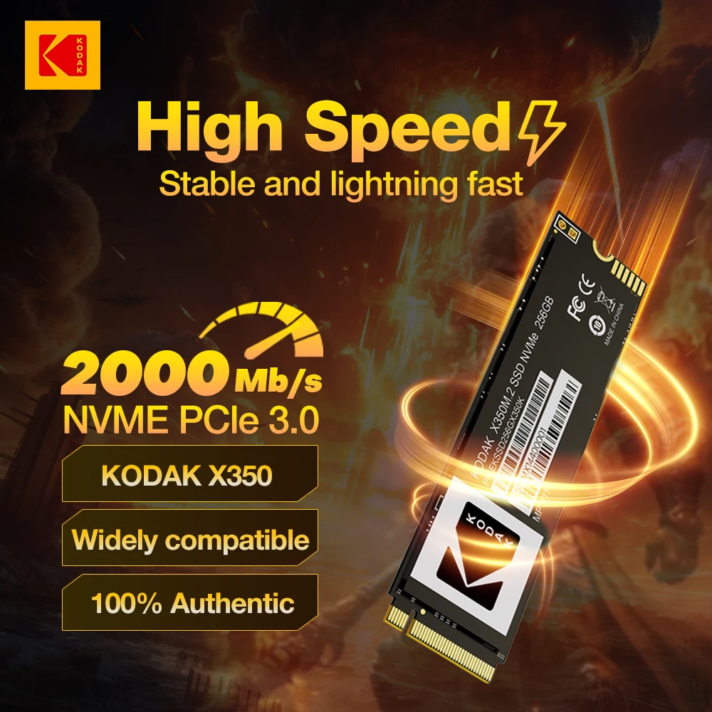 KODAK M.2 NVMe PCIe 3.0 SSD 1tb 512gb 256gb Internal Solid State Hard Drive for PC Laptop Desktop X350
KODAK M.2 NVMe PCIe 3.0 SSD 1tb 512gb 256gb Internal Solid State Hard Drive for PC Laptop Desktop X350