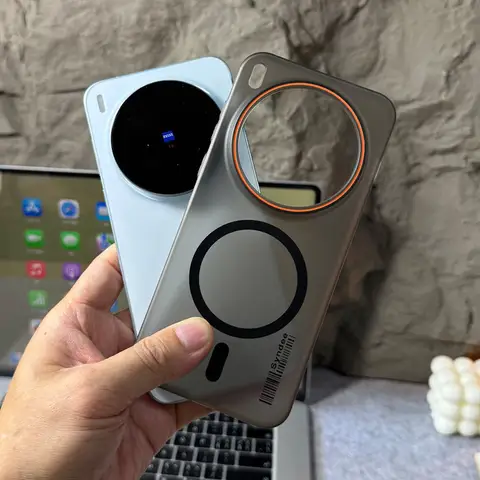 Vivo X100 X200 X300 Pro Ultra X100S X200S用マットハードPCスリムバックケースカバー、マグネット付きクリアマットカバー、指紋防止