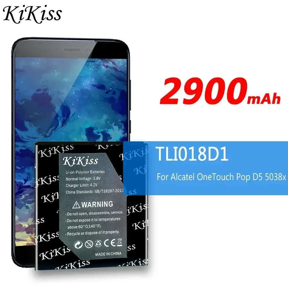 Высокосовместимый аккумулятор для мобильного телефона 2900 мАч для Alcatel One Touch Pop D5 Dual 5038x OT5038X Pop 3 5015D OT 5016 TLI018D1
Высокосовместимый аккумулятор для мобильного телефона 2900 мАч для Alcatel One Touch Pop D5 Dual 5038x OT5038X Pop 3 5015D OT 5016 TLI018D1