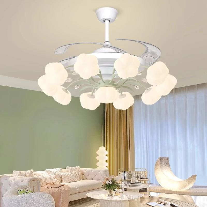 French Cream Style Ceiling Fan Lights Retro Marshmallow Shape Parlor Invisible Minimalist Restaurant LED Fan Pendant Chandeliers
French Cream Style Ceiling Fan Lights Retro Marshmallow Shape Parlor Invisible Minimalist Restaurant LED Fan Pendant Chandeliers