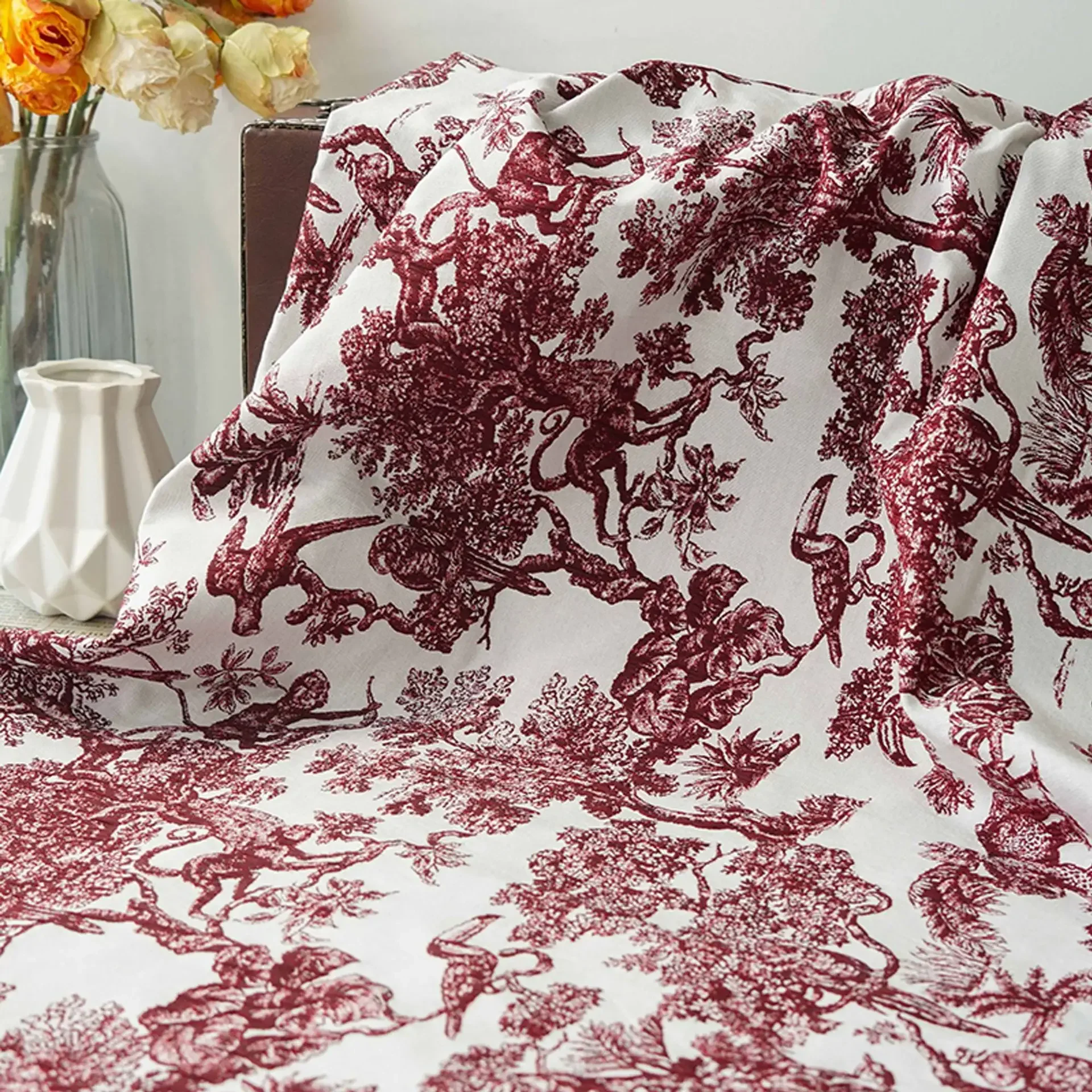 Vintage Jungle Animal Yarn-Dyed Jacquard Fabric DIY Clothing Dress Tablecloth Sewing Fabric Width 130CM Sold by Meter
Vintage Jungle Animal Yarn-Dyed Jacquard Fabric DIY Clothing Dress Tablecloth Sewing Fabric Width 130CM Sold by Meter