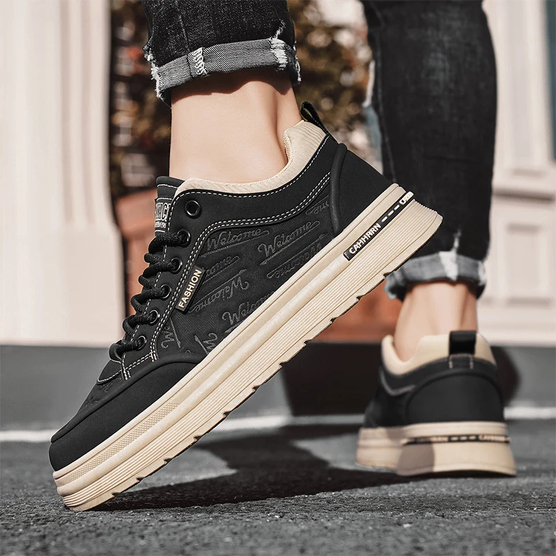 Модная повседневная обувь с низким верхом на толстой подошве, туфли для досок, нескользящие и износостойкие.
Модная повседневная обувь с низким верхом на толстой подошве, туфли для досок, нескользящие и износостойкие.