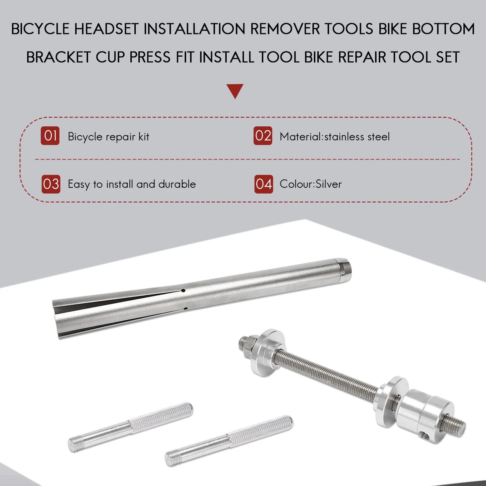 A29Z-Bicycle Headset Installation Remover Tools Bike Bottom Bracket Cup Press Fit Install Tool Bike Repair Tool Set
A29Z-Bicycle Headset Installation Remover Tools Bike Bottom Bracket Cup Press Fit Install Tool Bike Repair Tool Set