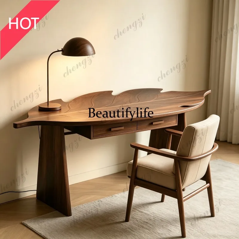 M07 New Chinese style solid wood leaf desk North American ash wood special-shaped art desk modern
M07 New Chinese style solid wood leaf desk North American ash wood special-shaped art desk modern