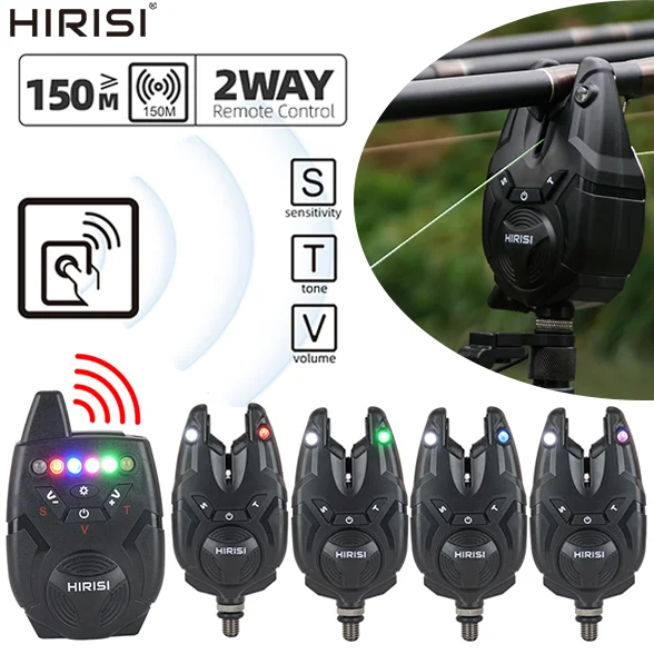 Hirisi S9 Wireless Bite Alarm 1+4 Kit Waterproof Carp Fishing Alarm Volume Sensitivity Control Bite Indicator Fishing Accessory
Hirisi S9 Wireless Bite Alarm 1+4 Kit Waterproof Carp Fishing Alarm Volume Sensitivity Control Bite Indicator Fishing Accessory