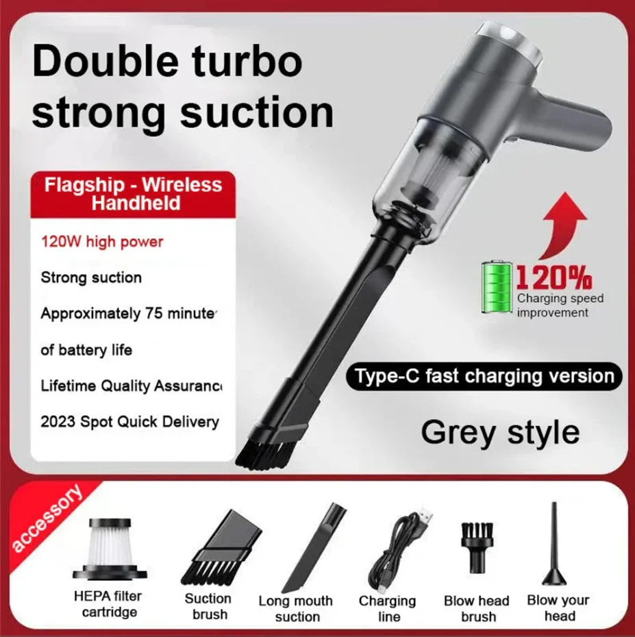 99800PA 6 in 1 Vacuum Cleaner Mini Portable Wireless Handheld Car Vacuum Cleaner for Home Appliance Powerful Cleaning Machine
99800PA 6 in 1 Vacuum Cleaner Mini Portable Wireless Handheld Car Vacuum Cleaner for Home Appliance Powerful Cleaning Machine