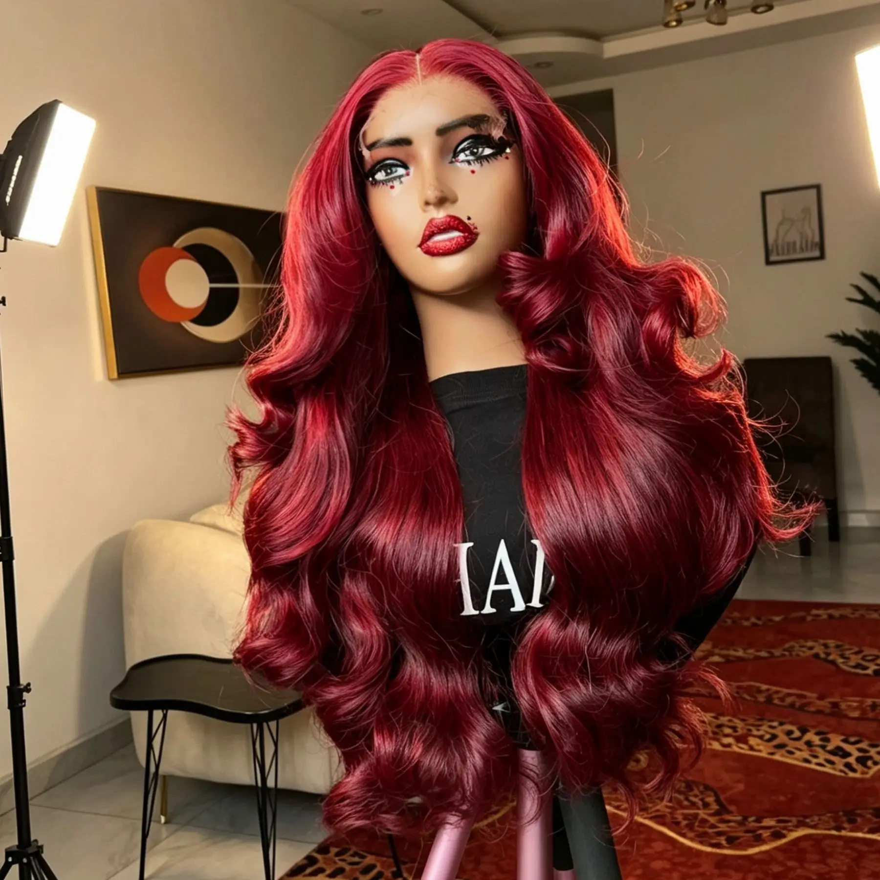 Soft 13X4X1 Full HD Lace Front Wig Synthetic Body Wave Prepluck Hairline Glueless Wigs 99J Burgundy Red Color Ponytails Cosplay
Soft 13X4X1 Full HD Lace Front Wig Synthetic Body Wave Prepluck Hairline Glueless Wigs 99J Burgundy Red Color Ponytails Cosplay