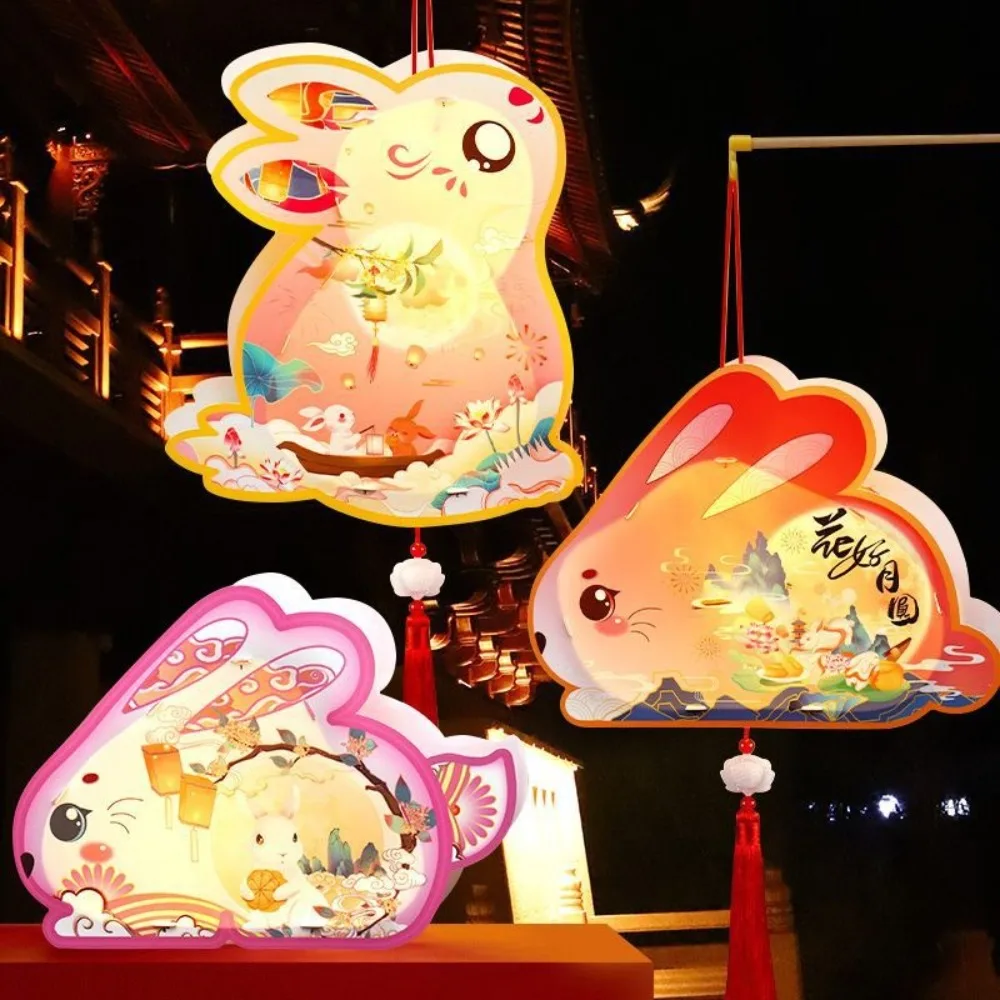 Cartoon Rabbit Lanterns Glowing Luminous Mid-Autumn Festival Lantern Chinese Style Flower Light Lantern DIY Material Package
Cartoon Rabbit Lanterns Glowing Luminous Mid-Autumn Festival Lantern Chinese Style Flower Light Lantern DIY Material Package