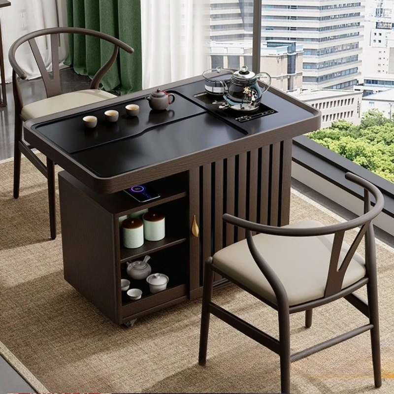 Square Tea Table Balcony Table Size Apartment High-end Solid Wood Household New Chinese Movable Cart
Square Tea Table Balcony Table Size Apartment High-end Solid Wood Household New Chinese Movable Cart