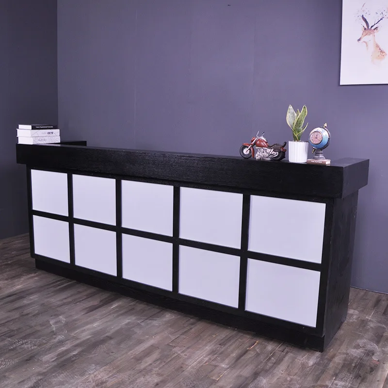 Retro Industrial-style Reception Desk Coffee Restaurant Milk Tea Clothing Reception Desk Office Furniture Meja Penerimaan YS40CC
Retro Industrial-style Reception Desk Coffee Restaurant Milk Tea Clothing Reception Desk Office Furniture Meja Penerimaan YS40CC