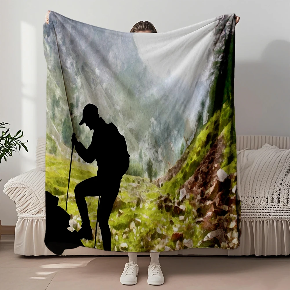 Year-round Use Flannel Bed Blanket Climber And Mountain Landscapes Abstract Pattern Travel Blanket Hotel-style Cover
Year-round Use Flannel Bed Blanket Climber And Mountain Landscapes Abstract Pattern Travel Blanket Hotel-style Cover