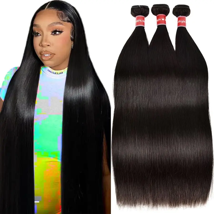 Hair Bundles Straight 2630 Inch 100 Unprocessed Brazilian Virgin Hair Weave 3 Bundles Silky Black Hair for Black Women
Hair Bundles Straight 2630 Inch 100 Unprocessed Brazilian Virgin Hair Weave 3 Bundles Silky Black Hair for Black Women
