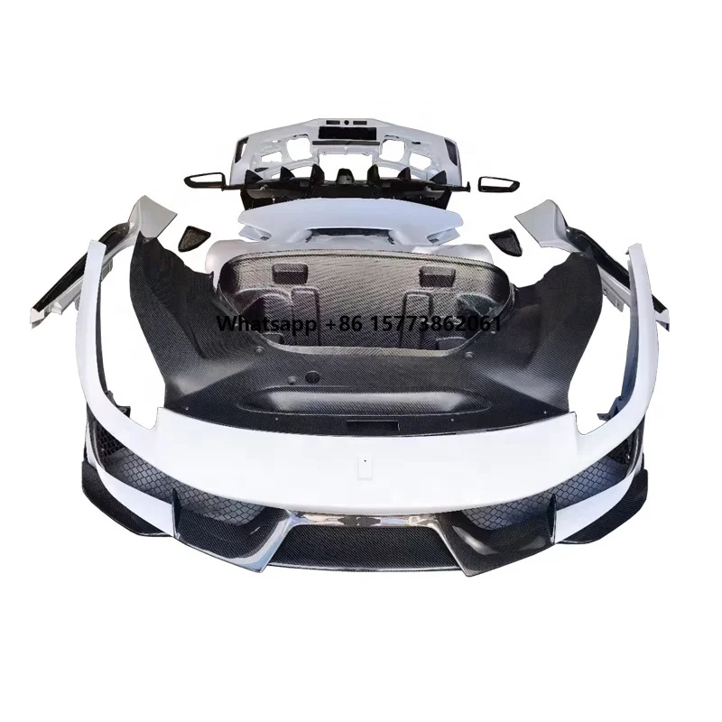Suitable for 488 GTB Modified PISTA Wide Body Kit Carbon Fiber Body Kit Front Bumper Rear Bumper Side Skirt Tail Hood
Suitable for 488 GTB Modified PISTA Wide Body Kit Carbon Fiber Body Kit Front Bumper Rear Bumper Side Skirt Tail Hood