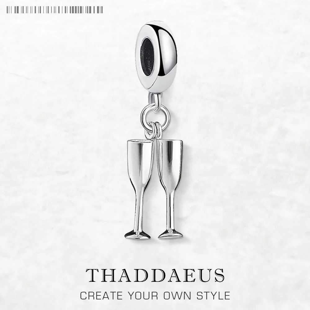Dangle Charm Pendant Champagne Glasses Brand New Europe 925 Sterling Silver Jewelry Trendy Gift
Dangle Charm Pendant Champagne Glasses Brand New Europe 925 Sterling Silver Jewelry Trendy Gift