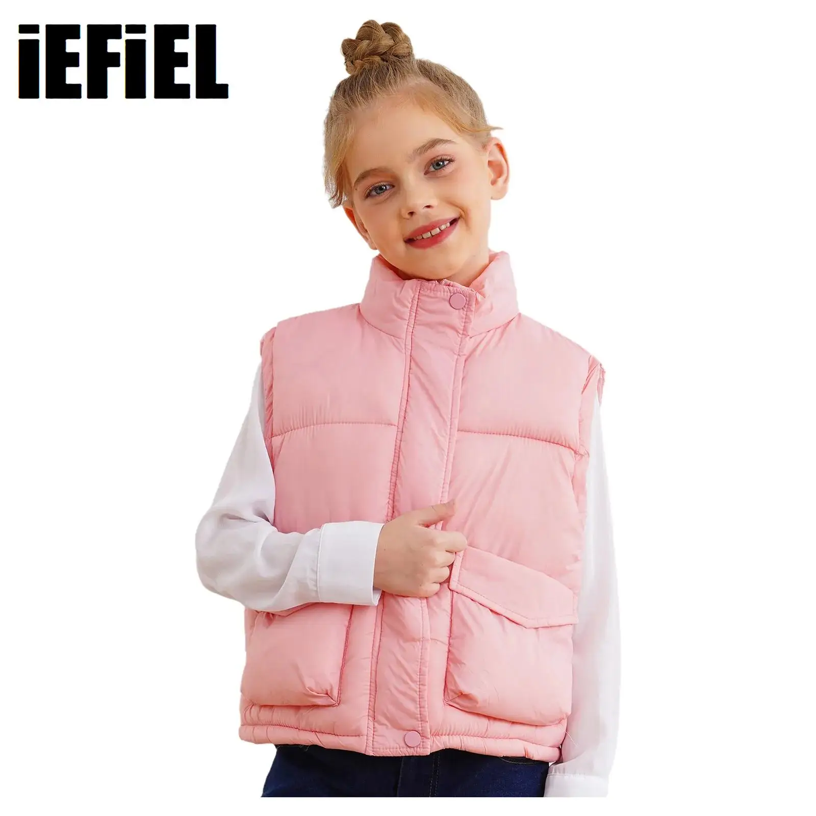 Kids Girls Warm Puffer Vest Stand Collar Sleeveless Coat Zipper Padded Jacket Outerwear with Pockets
Kids Girls Warm Puffer Vest Stand Collar Sleeveless Coat Zipper Padded Jacket Outerwear with Pockets