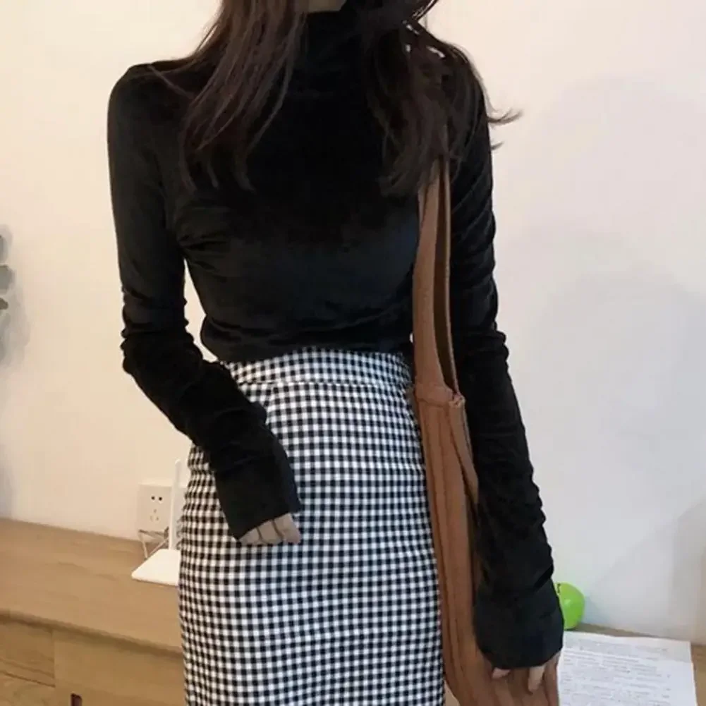 Women Blouse Solid Color Turtleneck Long Sleeve Ladies Basic Blouse Slim Fit Lady T-shirt Bottoming Shirt Female Streetwear
Women Blouse Solid Color Turtleneck Long Sleeve Ladies Basic Blouse Slim Fit Lady T-shirt Bottoming Shirt Female Streetwear