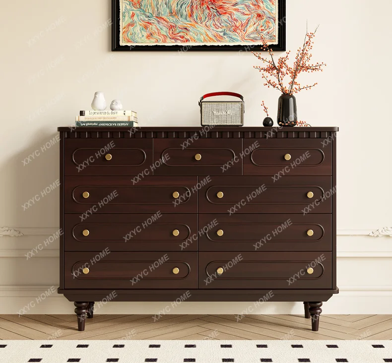 X40 Solid Wood Chest, Bedroom Chest Of Drawers, Storage Cabinet, Living Room Retro Drawer Combination
X40 Solid Wood Chest, Bedroom Chest Of Drawers, Storage Cabinet, Living Room Retro Drawer Combination