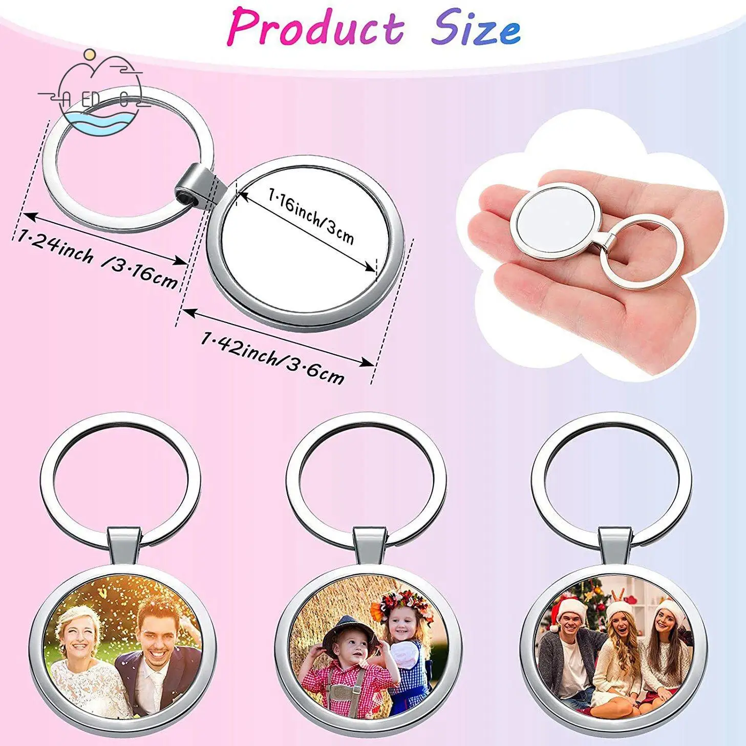 AED6-Sublimation Blank Keychain Round Heat Transfer Keychain Metal Board Key Rings Thick Sublimation Photo Keychain
AED6-Sublimation Blank Keychain Round Heat Transfer Keychain Metal Board Key Rings Thick Sublimation Photo Keychain