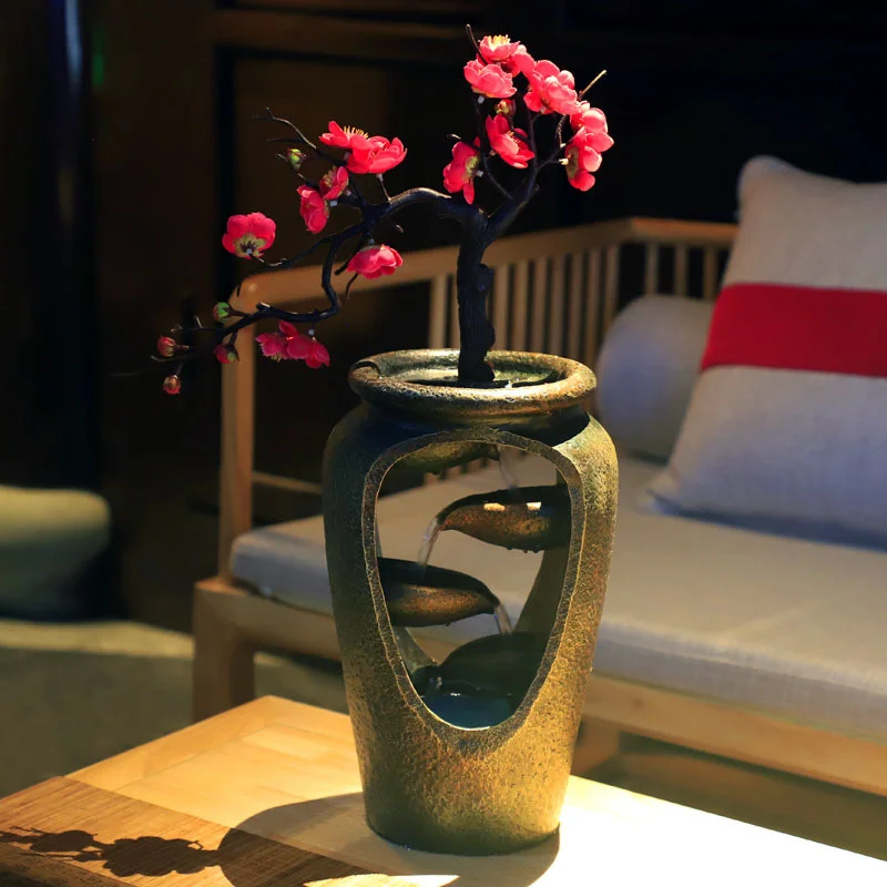 Resin Vase with Plum Blossom Feng Shui Water Fountain Decoration Waterfall Fountain Indoor Ornaments Living Room Home Decor Gift
Resin Vase with Plum Blossom Feng Shui Water Fountain Decoration Waterfall Fountain Indoor Ornaments Living Room Home Decor Gift