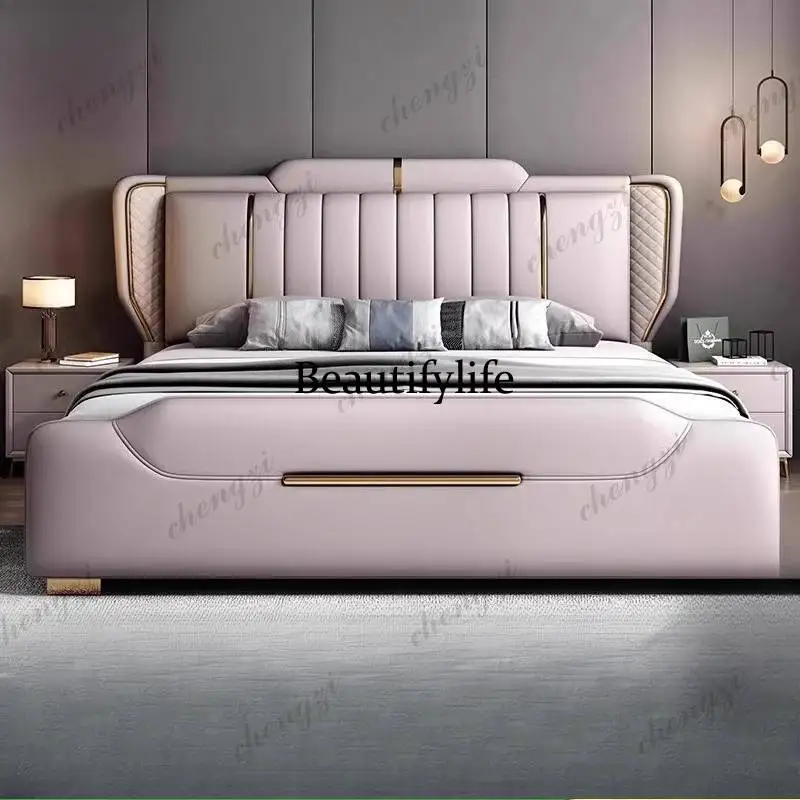 Minimalist Storage Double Bed European Decoration Design Luxury Double Bed Accessories Pliable Cama Twin Furniture For Home
Minimalist Storage Double Bed European Decoration Design Luxury Double Bed Accessories Pliable Cama Twin Furniture For Home