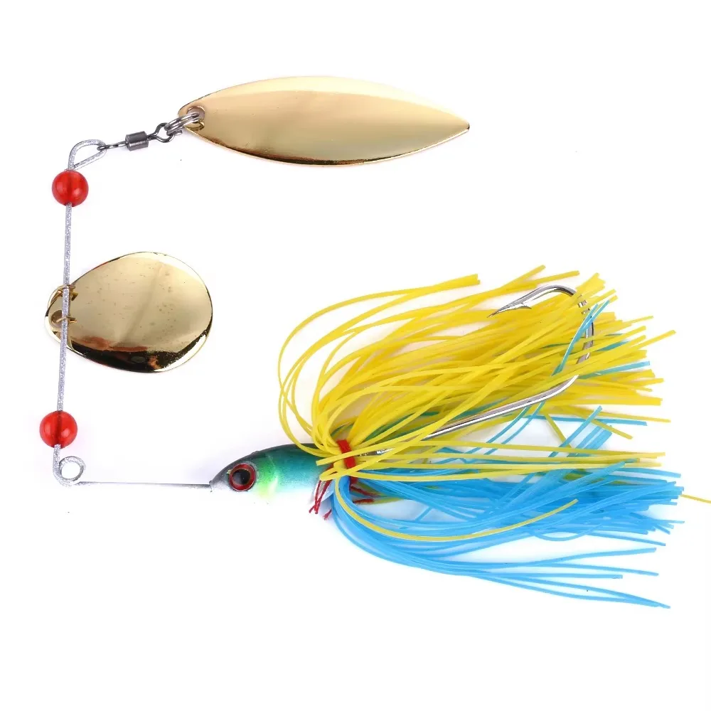 Spinnerbait Fishing Lure 19.5g Rotating Metal Blades Silicone Skirt Buzzbait Jig Bait for Bass Pike Trout Predator Fish Tackle
Spinnerbait Fishing Lure 19.5g Rotating Metal Blades Silicone Skirt Buzzbait Jig Bait for Bass Pike Trout Predator Fish Tackle