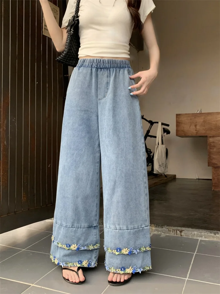 2026 Trend Y2K Style Vintage Blue Flowers Embroidery Baggy Women's Jeans Pants For Woman Clothing Wide Leg Casual Denim Trousers
2026 Trend Y2K Style Vintage Blue Flowers Embroidery Baggy Women's Jeans Pants For Woman Clothing Wide Leg Casual Denim Trousers