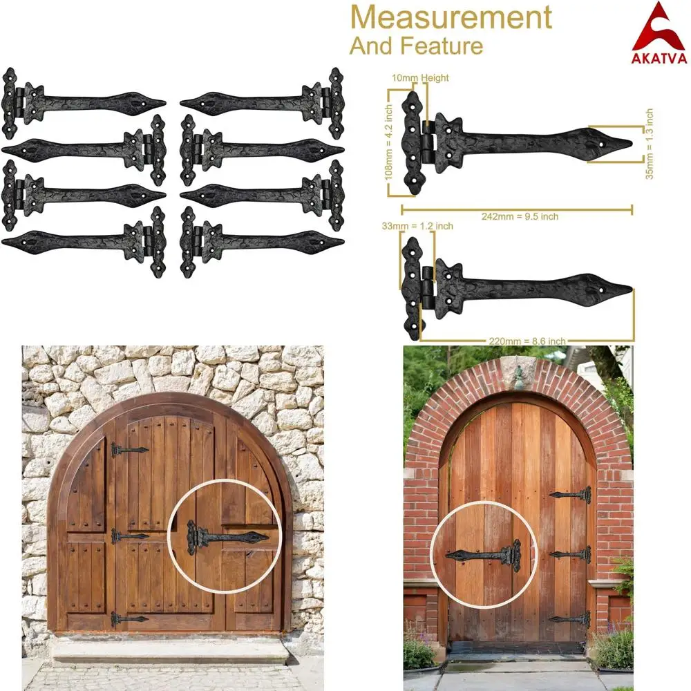 Сверхмощные петли для ворот из 8 частей для деревянных заборов — черные матовые петли для дверей сарая — принадлежности для дверных ограждений для наружного сарая
Сверхмощные петли для ворот из 8 частей для деревянных заборов — черные матовые петли для дверей сарая — принадлежности для дверных ограждений для наружного сарая