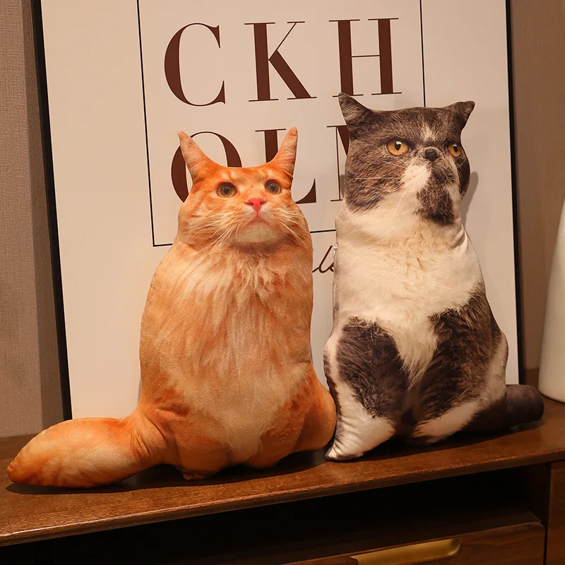 Cat Pillow Stuffed Plush Simulation Animal Printing Image Blue/Persian/Siamese/Orange Cat Cushion Decoration Present
Cat Pillow Stuffed Plush Simulation Animal Printing Image Blue/Persian/Siamese/Orange Cat Cushion Decoration Present