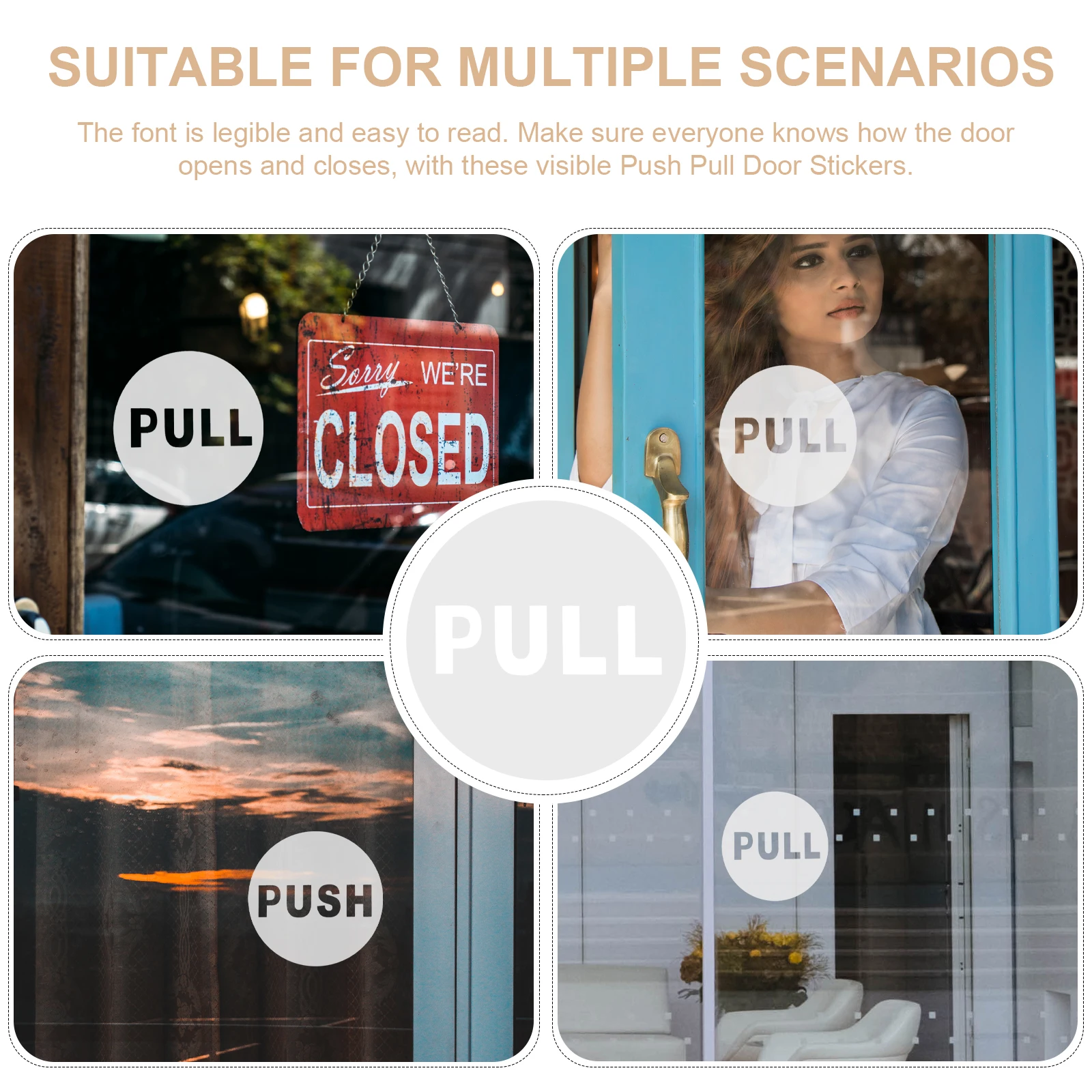 Glass Door Stickers Pull Push Signs Decals 10 Sets Non Transparent Various Colors Easy Remove Replace Reuse No Damage Residue
Glass Door Stickers Pull Push Signs Decals 10 Sets Non Transparent Various Colors Easy Remove Replace Reuse No Damage Residue