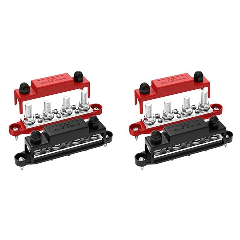 4X 250A 12V Bus Bar Battery Power Distribution Block Car Audio 12 Volt DC Busbar 4 X 3/8Inch Posts 6 X 8 Screws
4X 250A 12V Bus Bar Battery Power Distribution Block Car Audio 12 Volt DC Busbar 4 X 3/8Inch Posts 6 X 8 Screws
