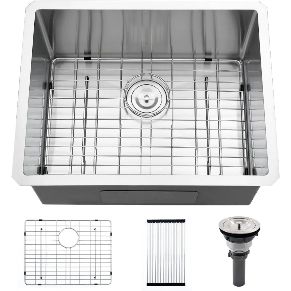 Undermount Laundry Sink Single Bowl 16 Gauge Stainless Steel Deep Basin Outdoor
Undermount Laundry Sink Single Bowl 16 Gauge Stainless Steel Deep Basin Outdoor