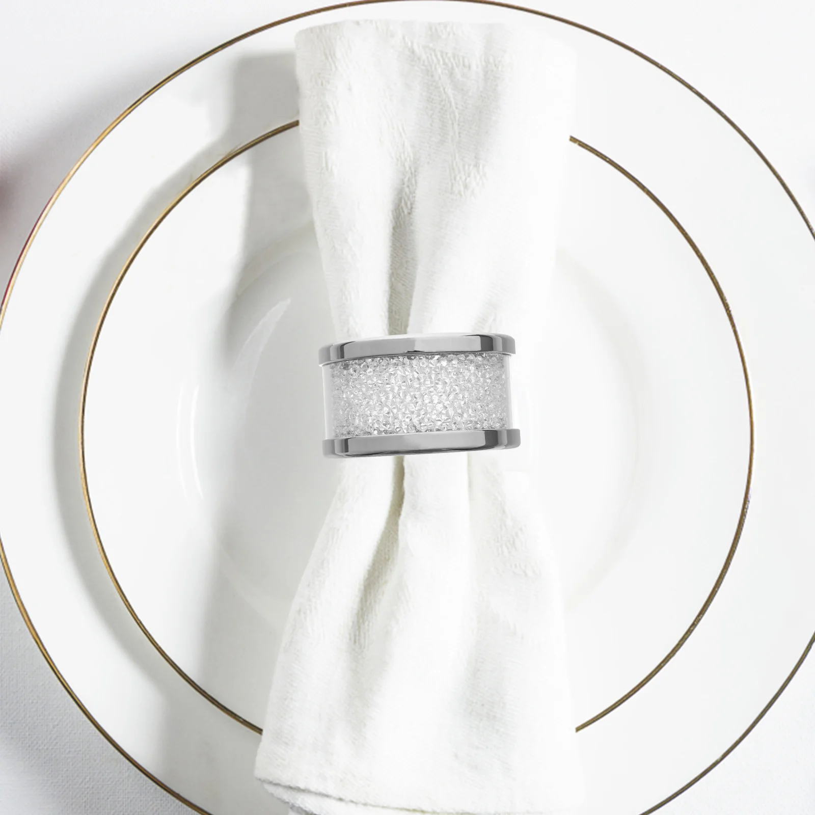 Crystal Diamond Napkin Rings Silver Decorative Bling Buckle Reusable Table Centerpiece Glass Holder Elegant Dining
Crystal Diamond Napkin Rings Silver Decorative Bling Buckle Reusable Table Centerpiece Glass Holder Elegant Dining