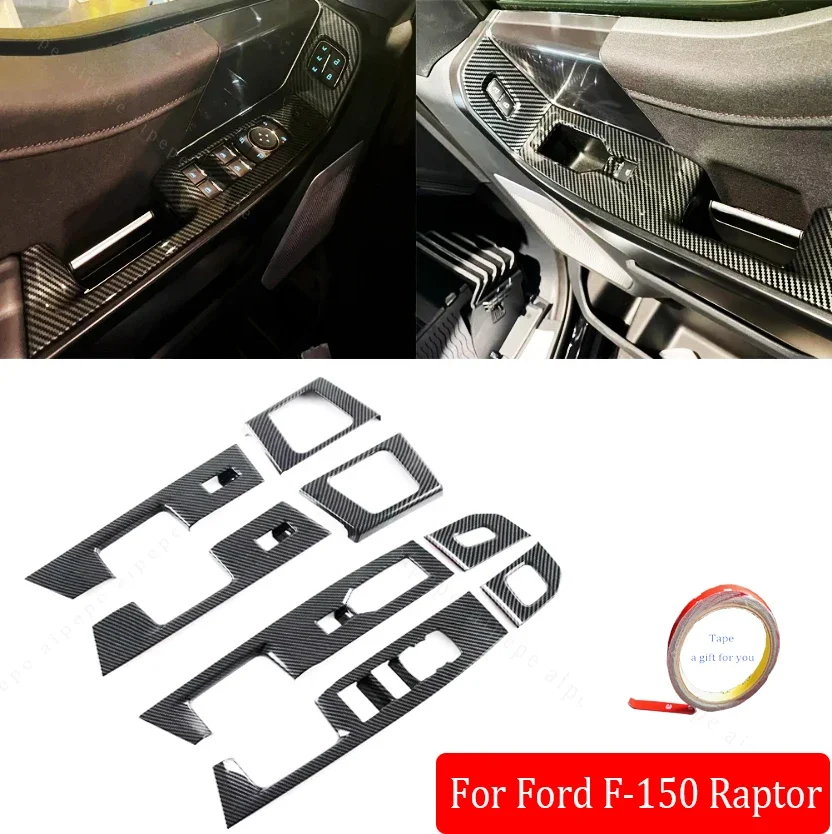 For Ford F150 F-150 Raptor 2021 2022 2023 2024 ABS Carbon Fiber Window Lift Switch Button Panel Cover Trim Interior Accessories
For Ford F150 F-150 Raptor 2021 2022 2023 2024 ABS Carbon Fiber Window Lift Switch Button Panel Cover Trim Interior Accessories