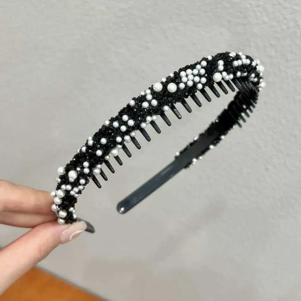 Sweet Rhinestones Antislip Hairband Thin Plastic Crystal Teeth Headband Korean Style Headwear Pearl Face Wash Hair Hoop Women
Sweet Rhinestones Antislip Hairband Thin Plastic Crystal Teeth Headband Korean Style Headwear Pearl Face Wash Hair Hoop Women