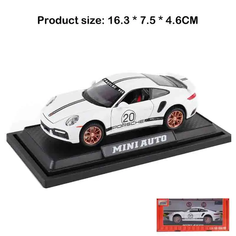 1:32 911 Turbo S Модель автомобиля Игрушки из сплава, литые под давлением спортивные автомобили, откатные двери, открытый звук, световой орнамент, транспортные средства, подарки для детей
1:32 911 Turbo S Модель автомобиля Игрушки из сплава, литые под давлением спортивные автомобили, откатные двери, открытый звук, световой орнамент, транспортные средства, подарки для детей