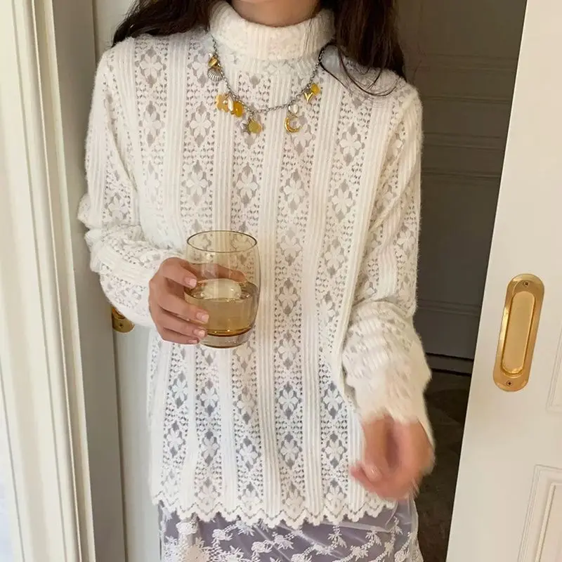 Базовая рубашка Sweet White Story с длинными рукавами, кружевом и кружевом. Нежный и универсальный оригинальный дизайн.
Базовая рубашка Sweet White Story с длинными рукавами, кружевом и кружевом. Нежный и универсальный оригинальный дизайн.