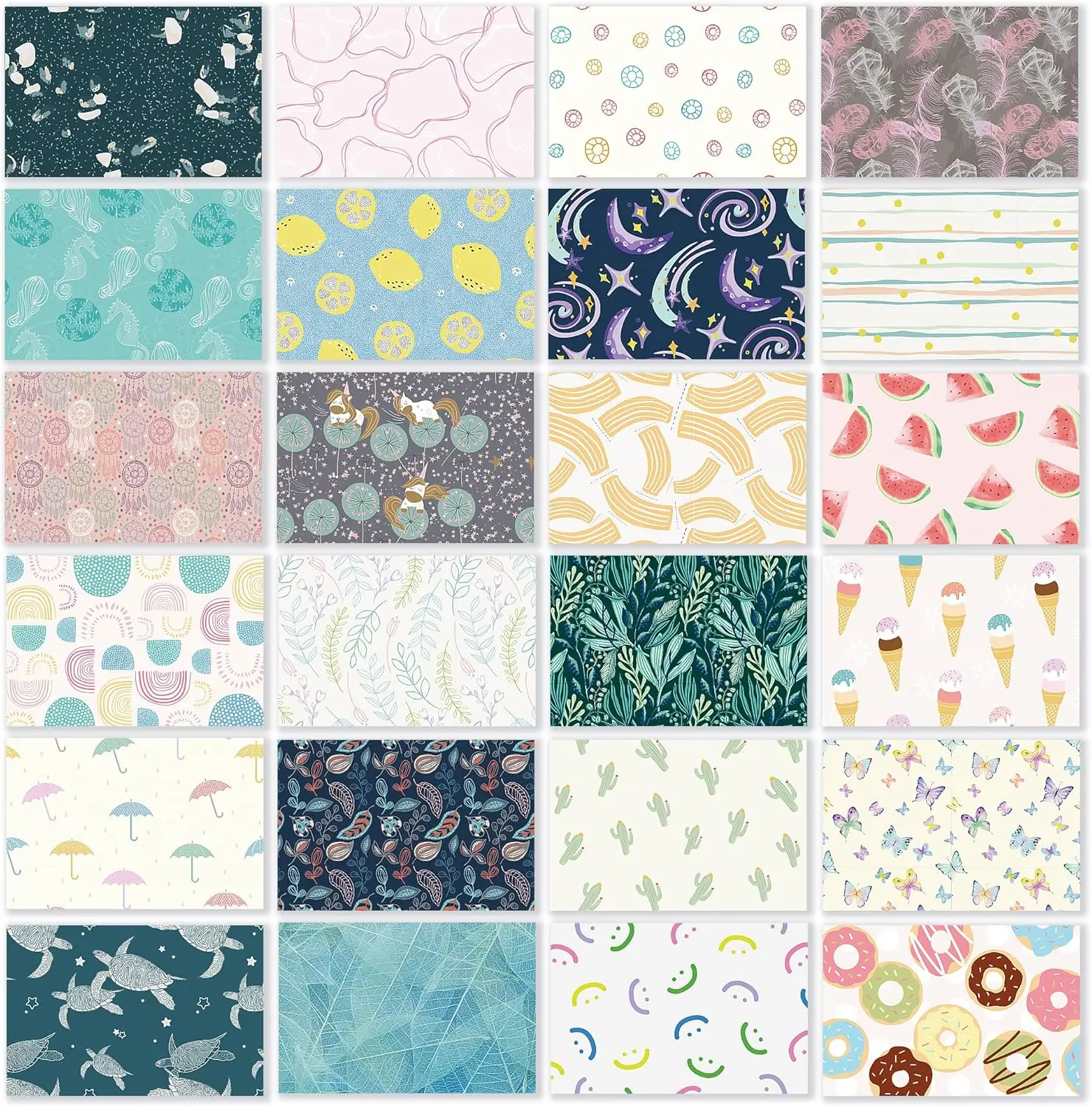 Pack Blank Greeting Cards for All Occasions, 4' x 6' Boxed Greeting Note Cards with Self-adhesive Envelopes, 24 Unique Designs -
Pack Blank Greeting Cards for All Occasions, 4' x 6' Boxed Greeting Note Cards with Self-adhesive Envelopes, 24 Unique Designs -
