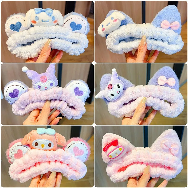 Cute Cartoon Sanrio Kuromi Hair Accessories For Washing Face, Kawaii Plush Headband Cute And Stretchy Spa Headband For Make Up
Cute Cartoon Sanrio Kuromi Hair Accessories For Washing Face, Kawaii Plush Headband Cute And Stretchy Spa Headband For Make Up