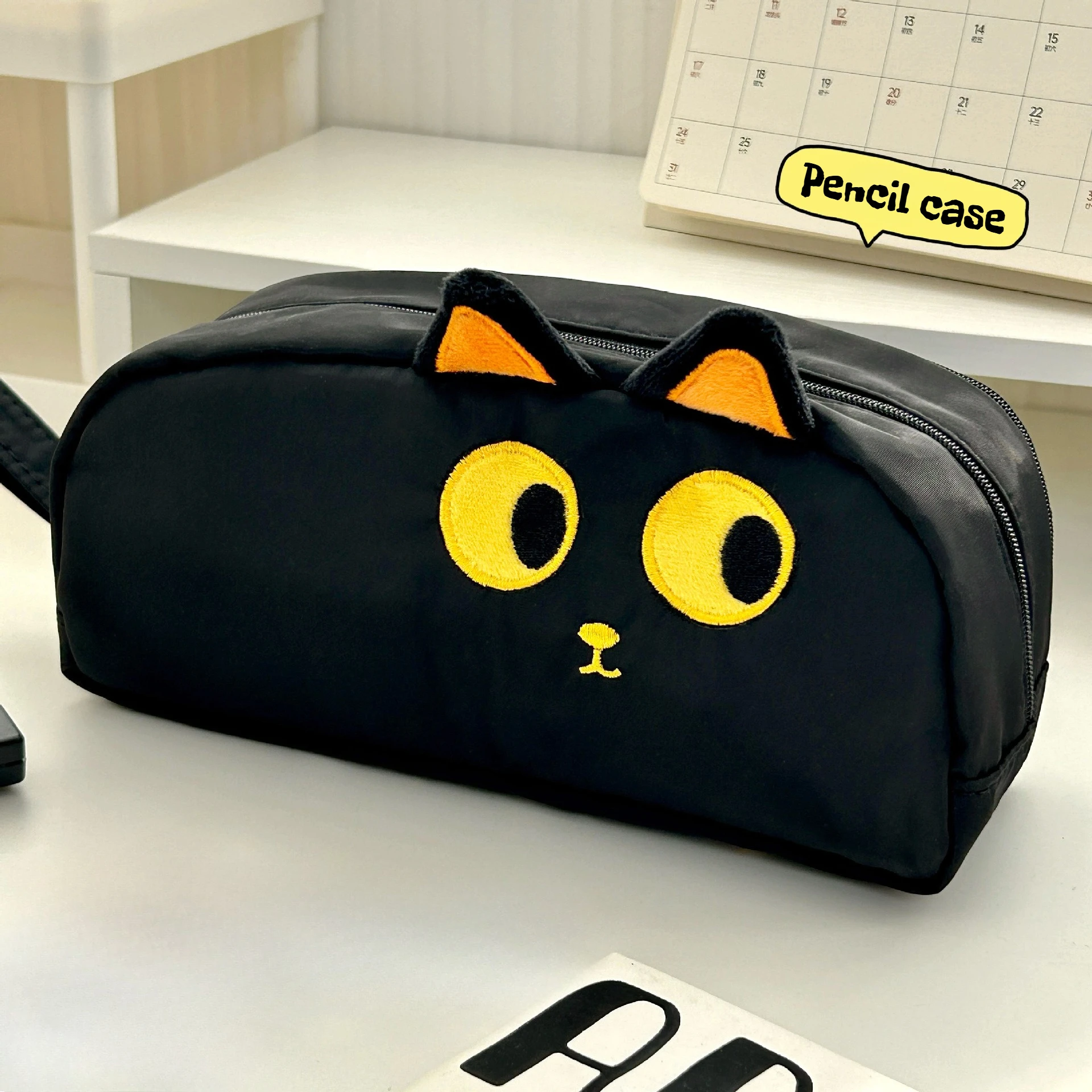 Kawaii Cartoon Black Cat Pencil Case Portable Large-capacity Desk Stationery Organizer Cute Bag School Supplies Gift Halloween
Kawaii Cartoon Black Cat Pencil Case Portable Large-capacity Desk Stationery Organizer Cute Bag School Supplies Gift Halloween