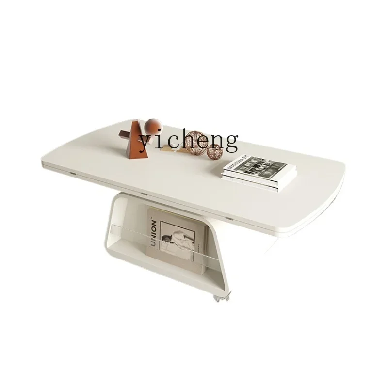 Lifting Coffee Table Movable Folding Dining Table Dual-Use Small Apartment Living Room Light Luxury High Sense 
Lifting Coffee Table Movable Folding Dining Table Dual-Use Small Apartment Living Room Light Luxury High Sense