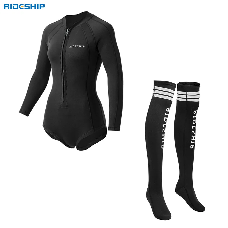 New female 2.0MM one-piece diving suit sunscreen snorkeling surfing jellyfish clothing cold-proof warm triangle belt socks swims
New female 2.0MM one-piece diving suit sunscreen snorkeling surfing jellyfish clothing cold-proof warm triangle belt socks swims