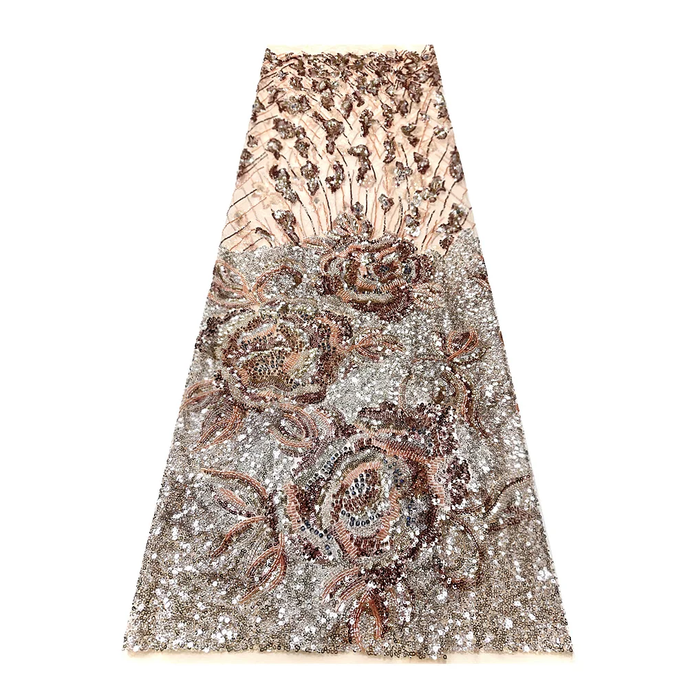 African lace beaded tulle fabric Nigerian French sequined beaded embroidery lady gown Wedding party bridal sewing gown
African lace beaded tulle fabric Nigerian French sequined beaded embroidery lady gown Wedding party bridal sewing gown