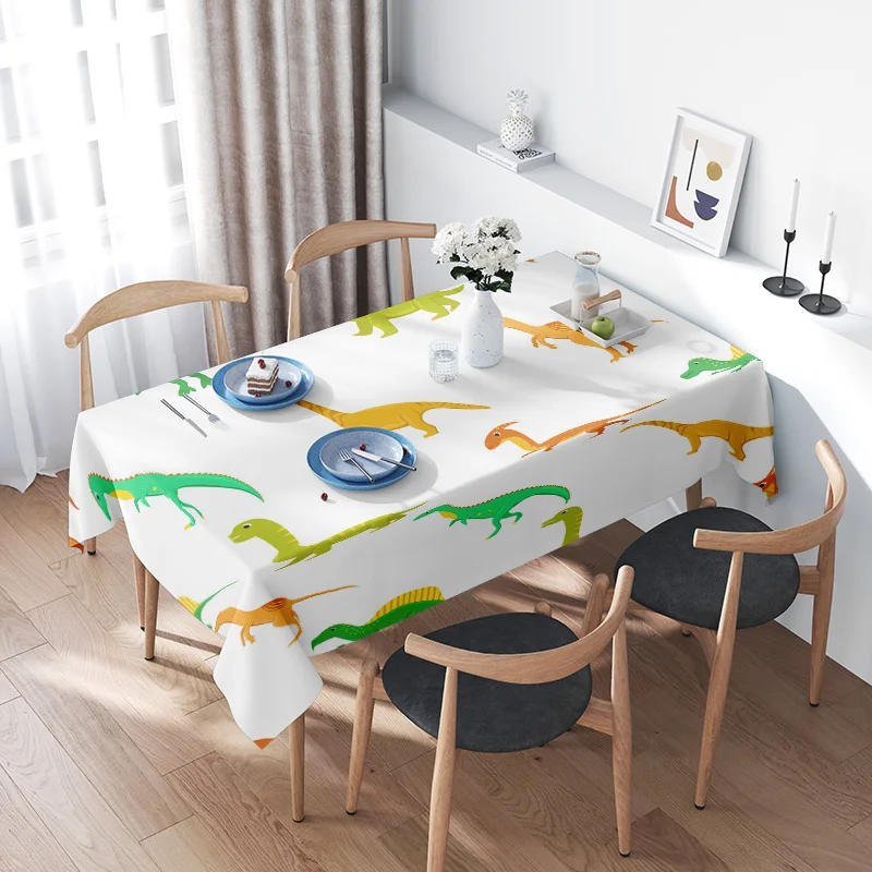 Современная обеденная скатерть с принтом динозавра, белый полиэстер, многоразовая крышка для украшения дома, различные размеры, доступны для кухни
Современная обеденная скатерть с принтом динозавра, белый полиэстер, многоразовая крышка для украшения дома, различные размеры, доступны для кухни