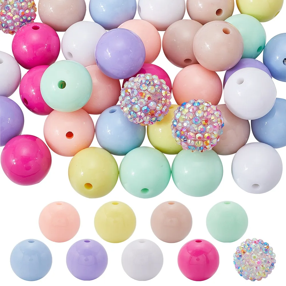 Round Resin Rhinestone Acrylic Beads Mixed Color 20x18~19mm Hole: 2~3mm
Round Resin Rhinestone Acrylic Beads Mixed Color 20x18~19mm Hole: 2~3mm