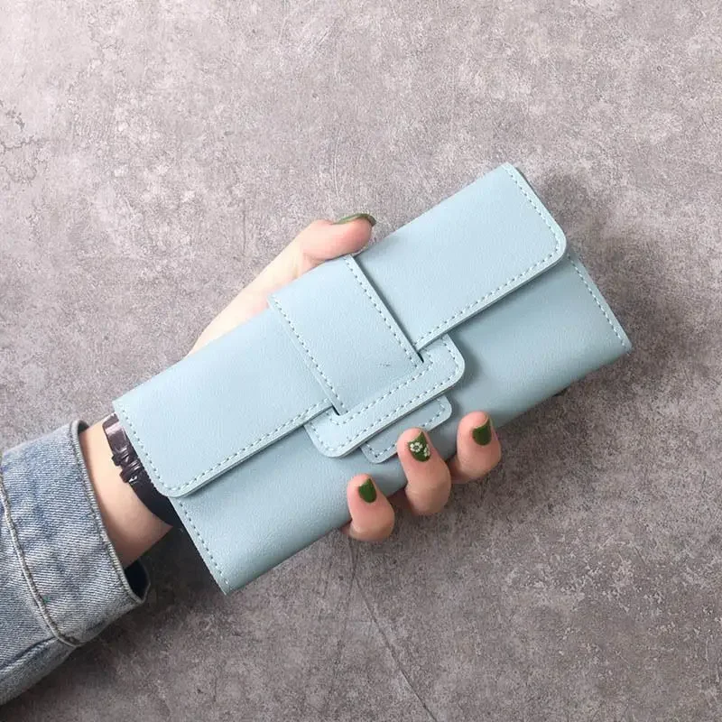 PU Leather Women Wallets Luxury Long Hasp Fold-over Pattern Coin Purses Female Brand Solid Colors New Thin Clutch Phone Bag
PU Leather Women Wallets Luxury Long Hasp Fold-over Pattern Coin Purses Female Brand Solid Colors New Thin Clutch Phone Bag