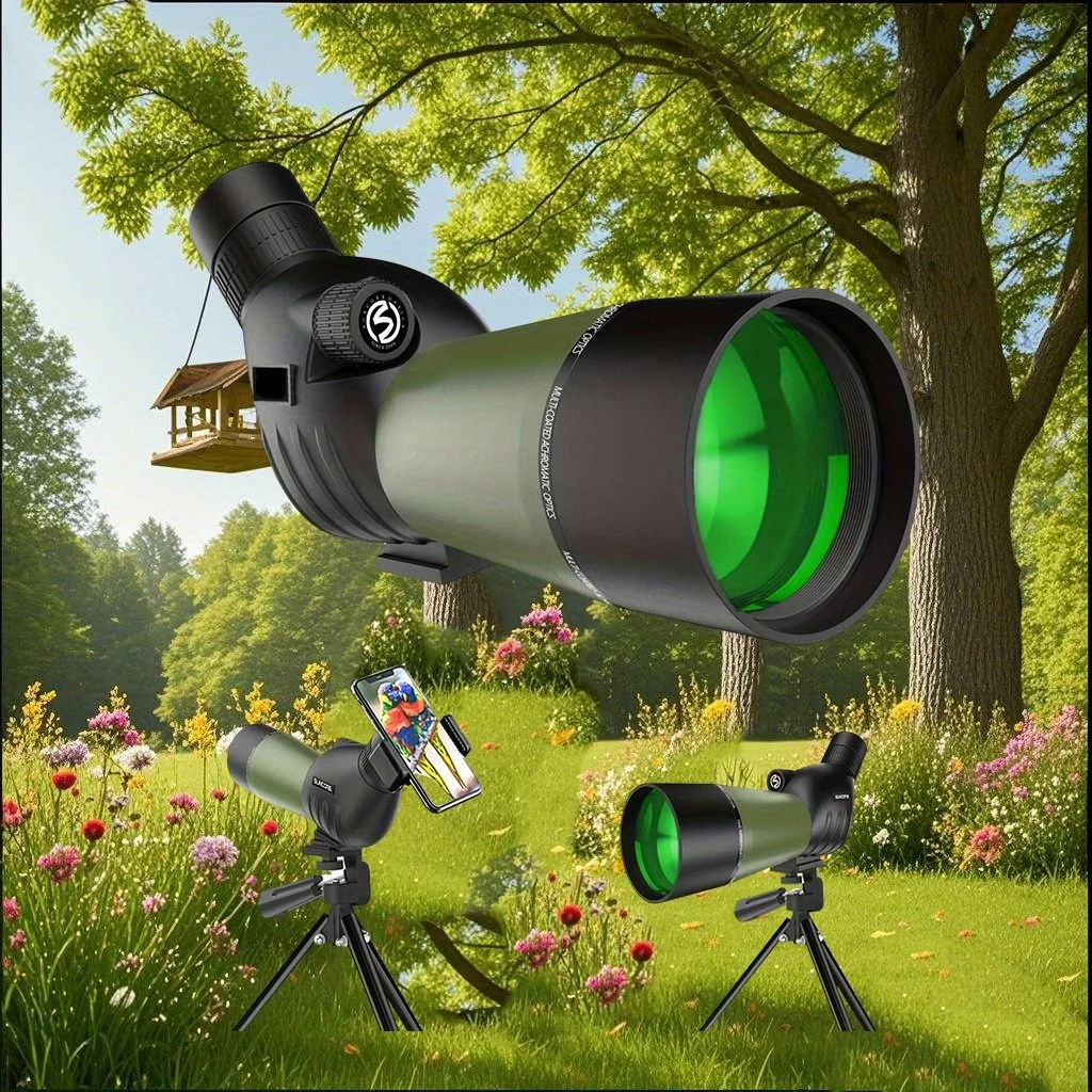 25-75X60 Telescope Observation Kit - Tripod, Carry Bag & Quick Phone Mount for Birdwatching and Scenic Viewing
25-75X60 Telescope Observation Kit - Tripod, Carry Bag & Quick Phone Mount for Birdwatching and Scenic Viewing